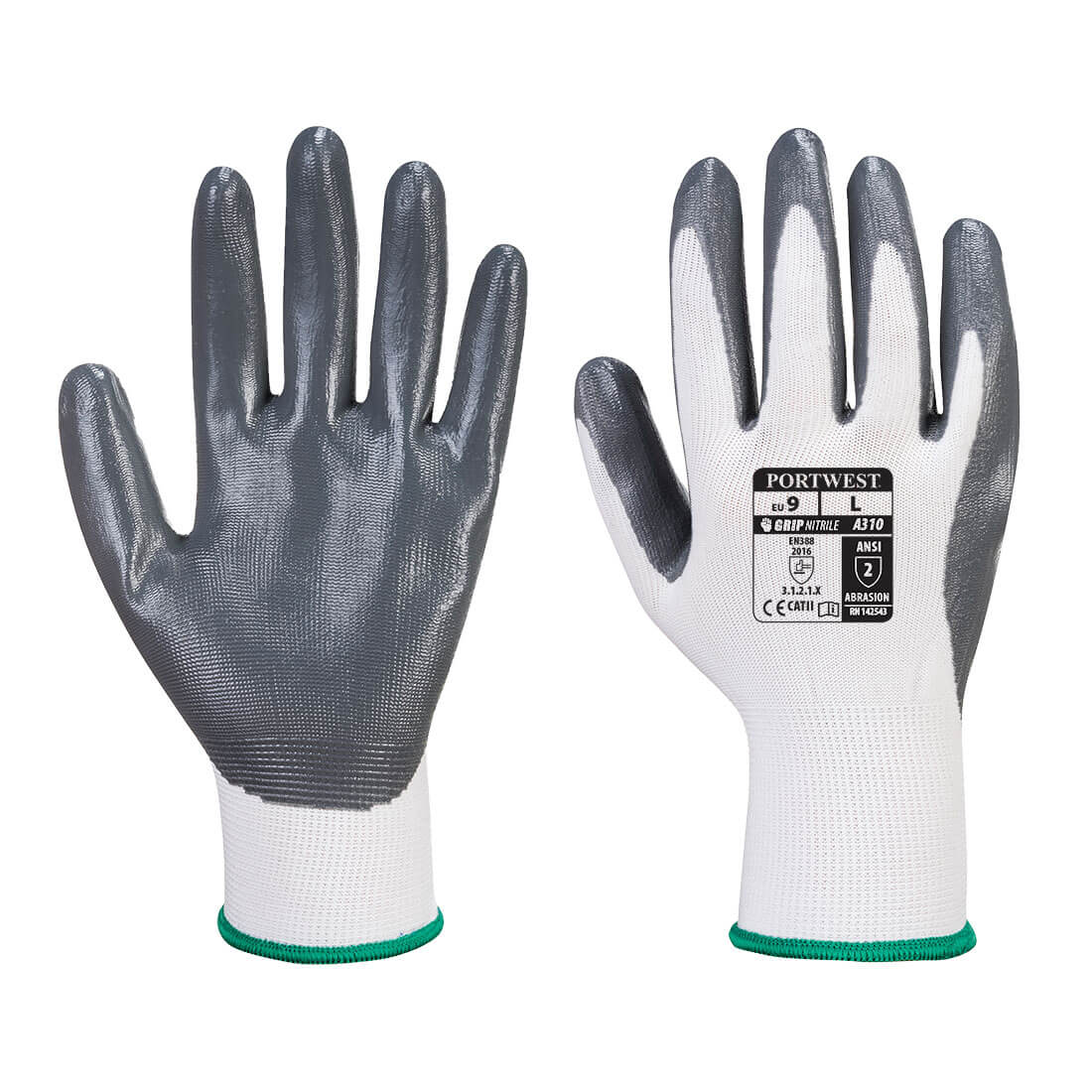 Portwest A310 Flexo Grip Nitrile Gloves BK Safetywear